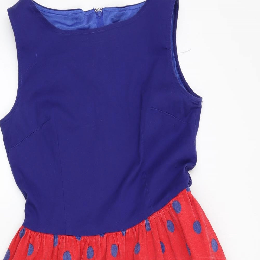 Lindy Bop Womens Red Polka Dot  Fit & Flare  Size 14