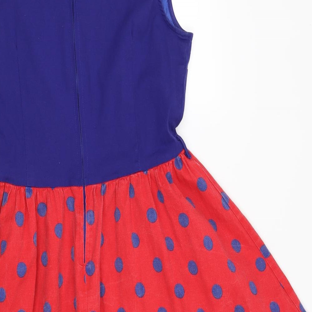 Lindy Bop Womens Red Polka Dot  Fit & Flare  Size 14