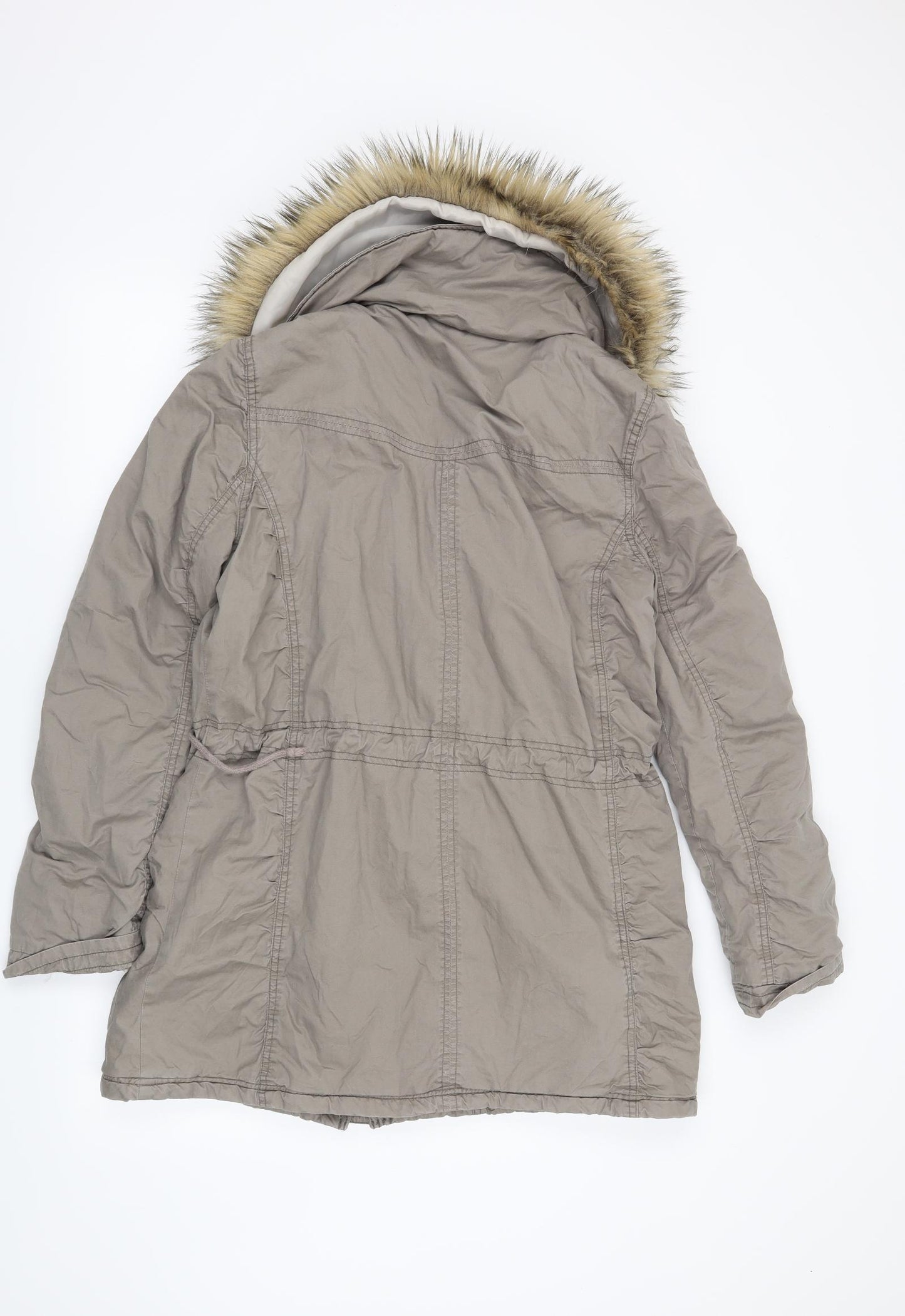 M&Co Womens Grey   Overcoat Coat Size 14