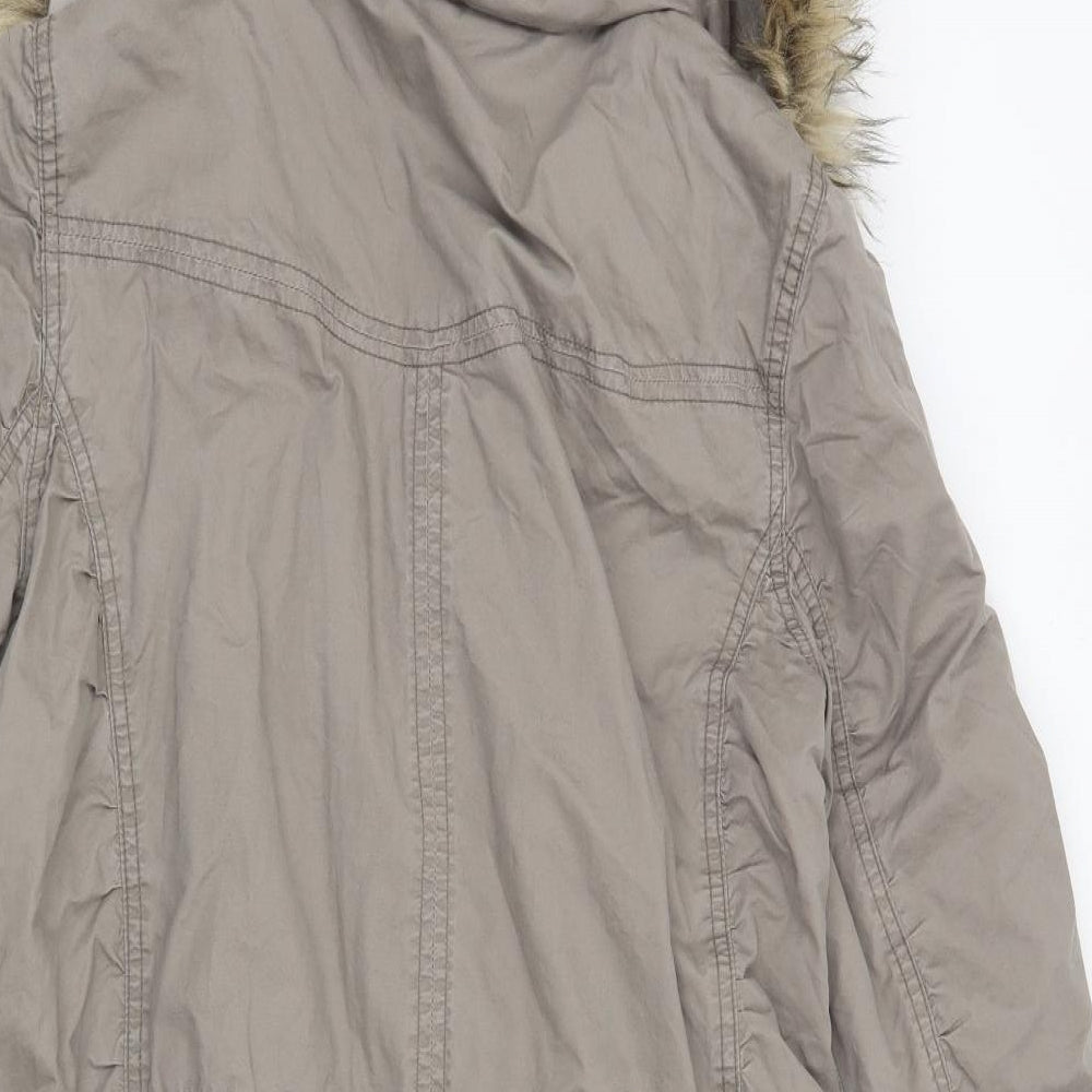 M&Co Womens Grey   Overcoat Coat Size 14