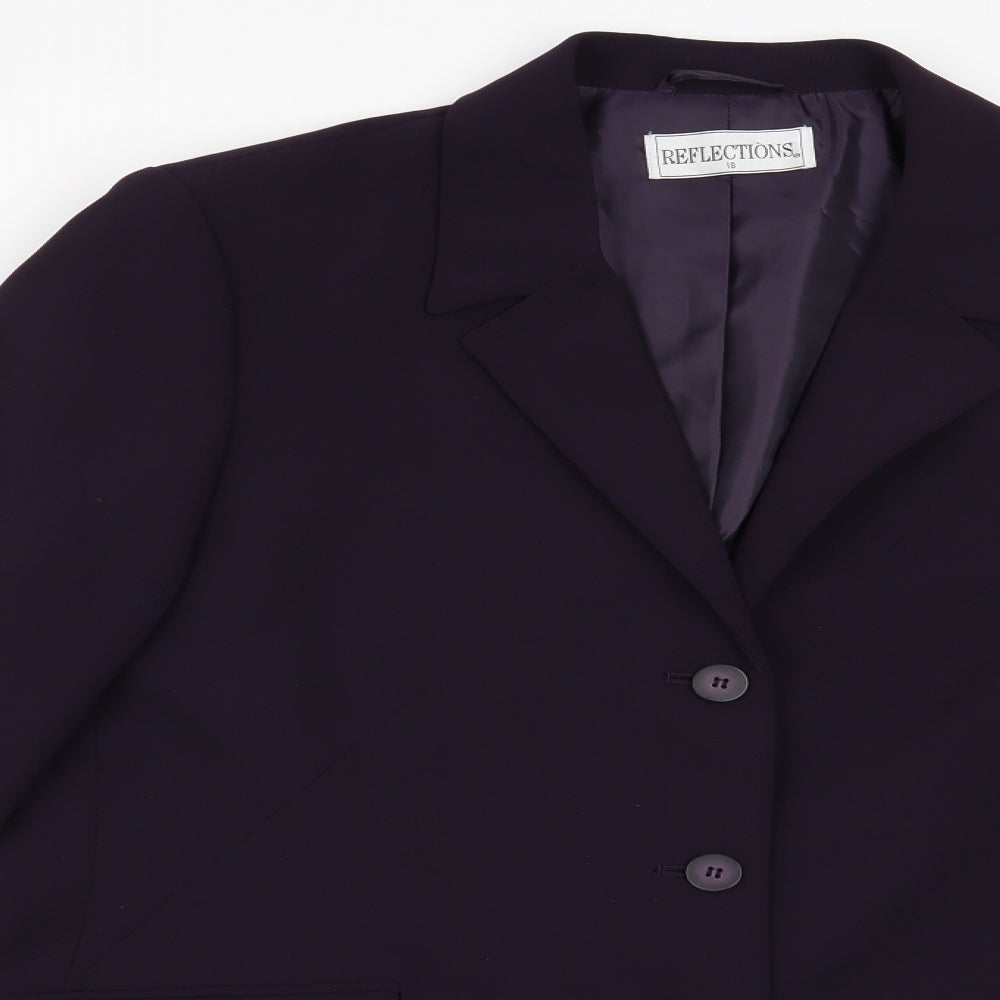 Reflections Womens Purple   Jacket Blazer Size 18