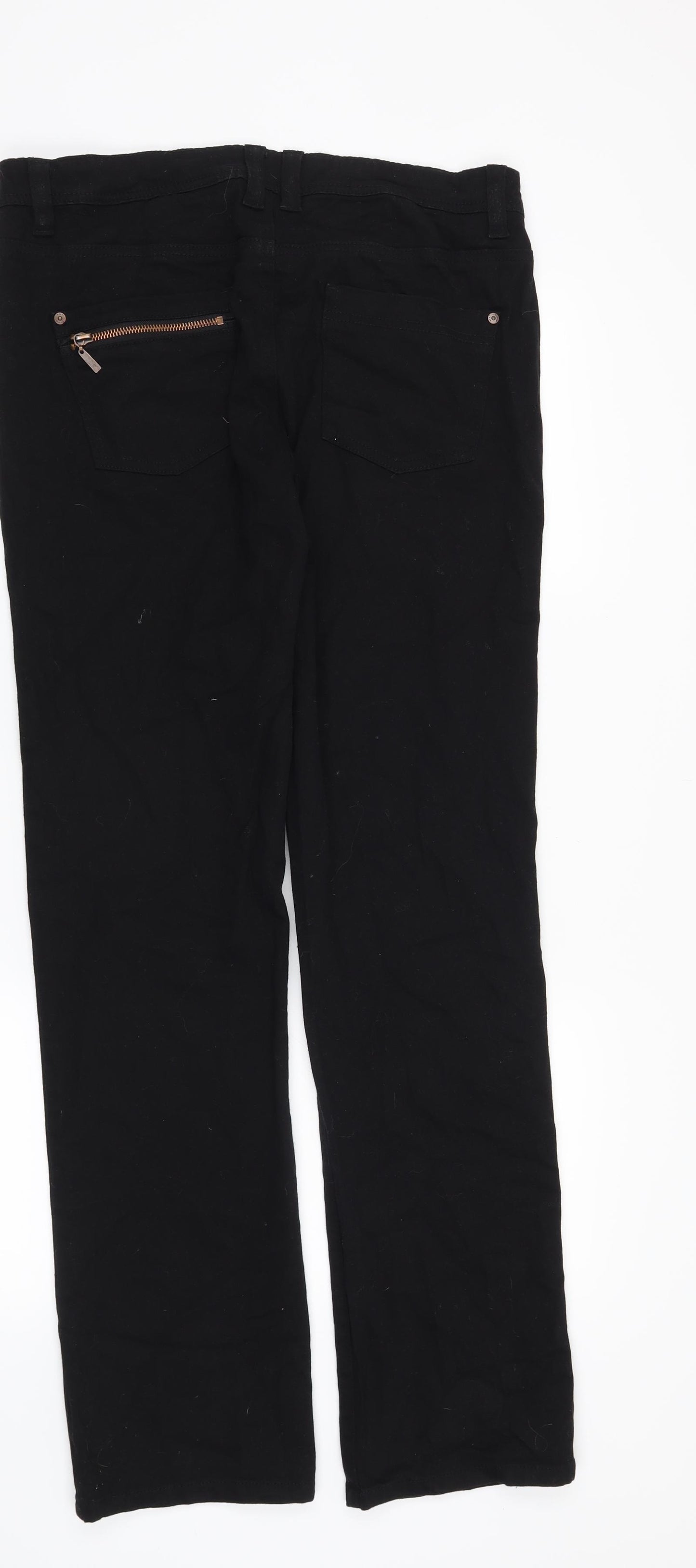 NEXT Womens Black   Straight Jeans Size 12 L31 in