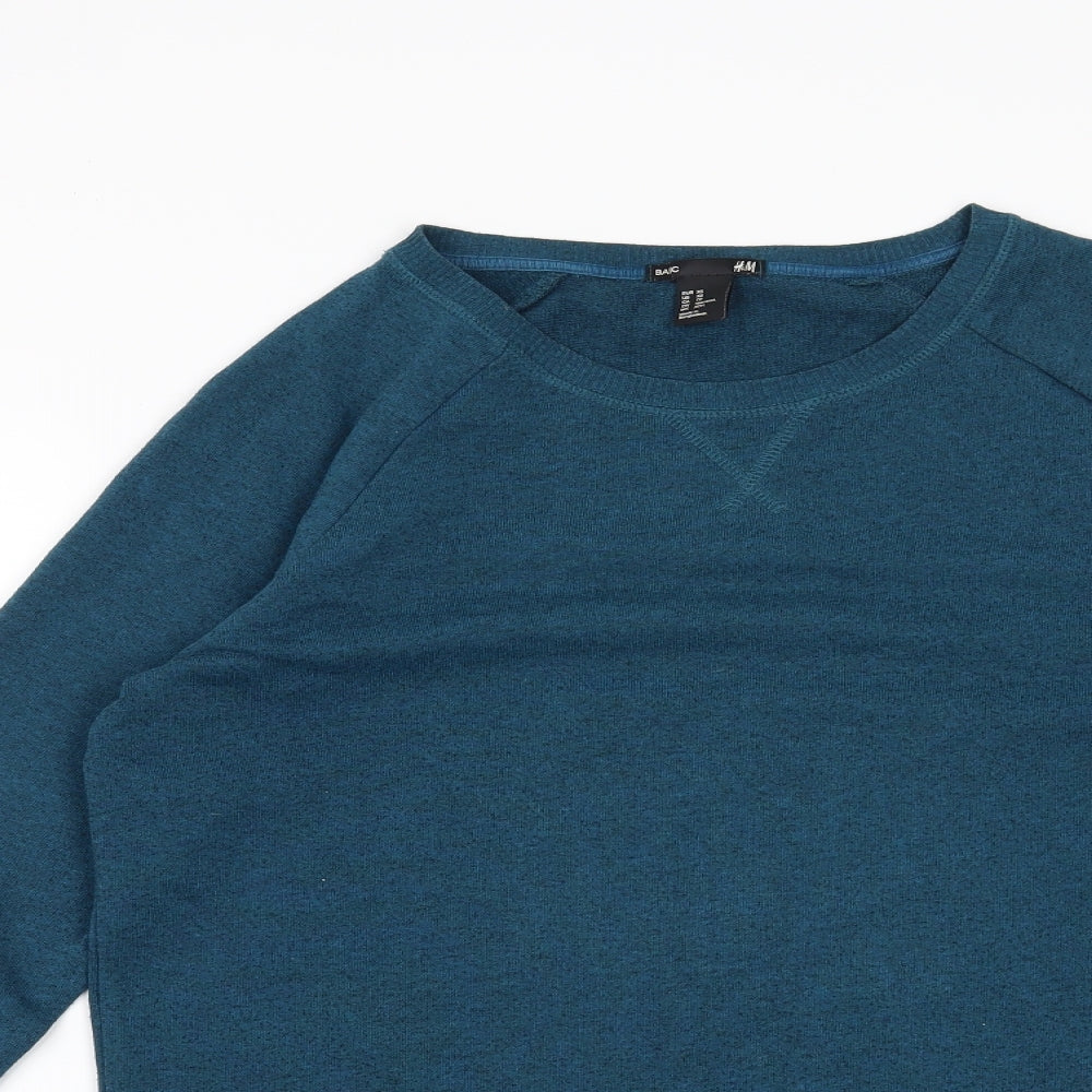 H&M Womens Blue   Pullover Sweatshirt Size XS