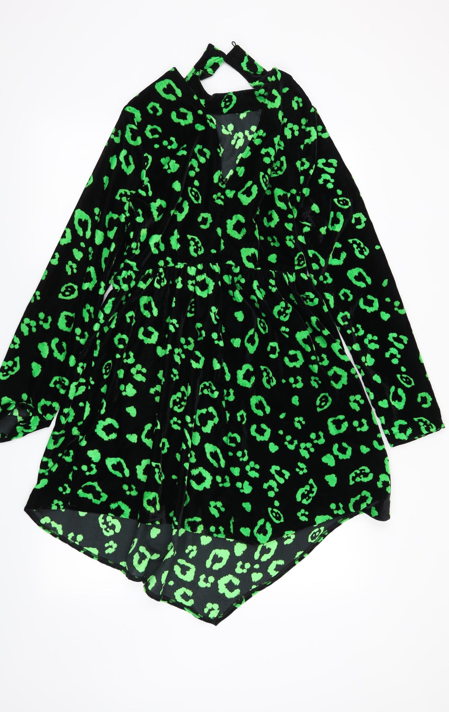 COLLUSION Womens Black Animal Print  Fit & Flare  Size 8