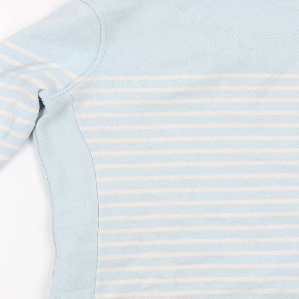 Crew Clothing Co Womens Blue Striped  Pullover Sweatshirt Size 6
