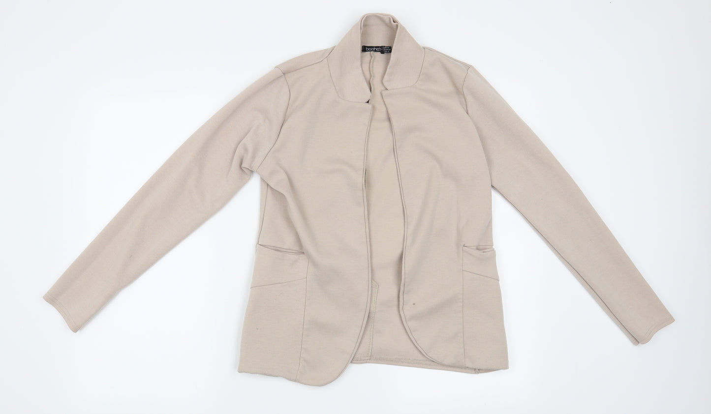 Boohoo Womens Beige   Jacket Blazer Size 14
