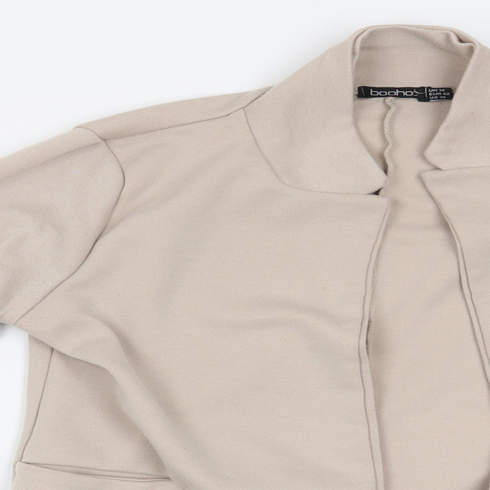 Boohoo Womens Beige   Jacket Blazer Size 14