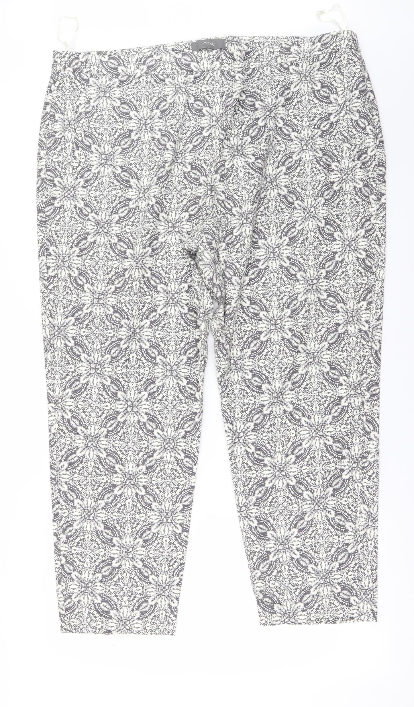 NEXT Womens Ivory Floral  Trousers  Size 22 L24 in