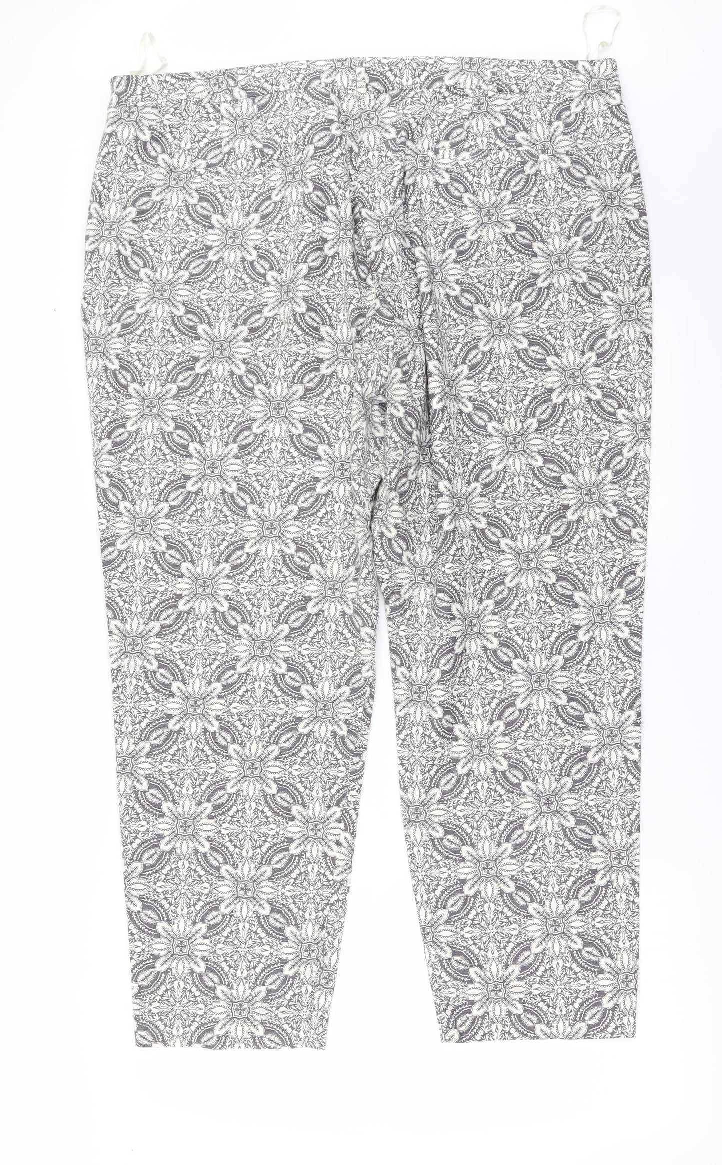 NEXT Womens Ivory Floral  Trousers  Size 22 L24 in