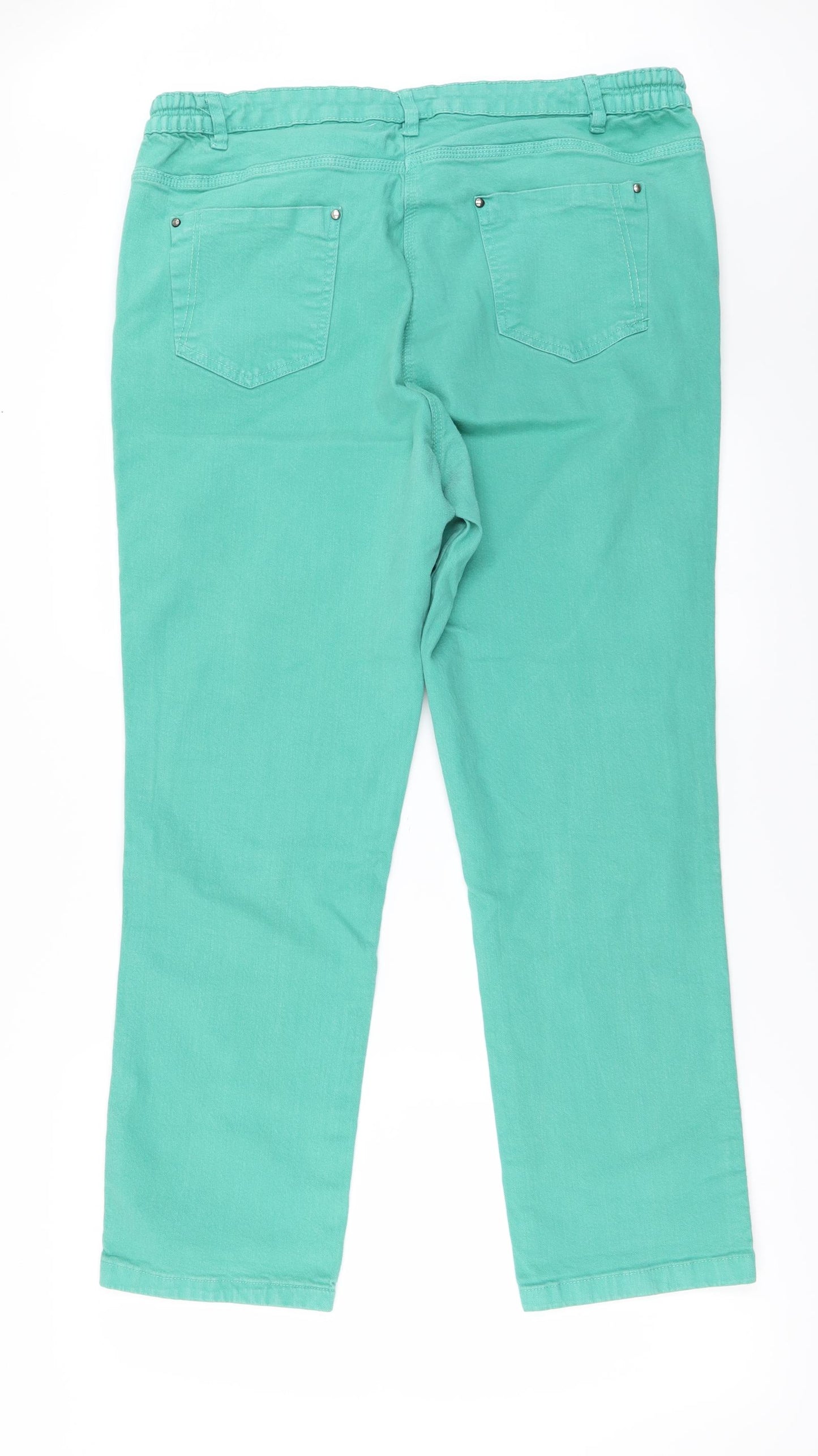 Simply Be Womens Green   Straight Jeans Size 20 L27 in