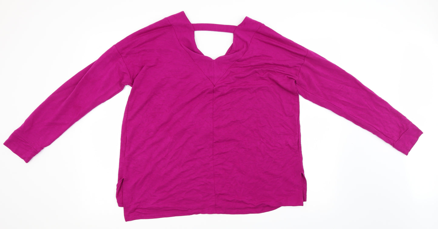 Cupio Womens Purple   Basic T-Shirt Size L