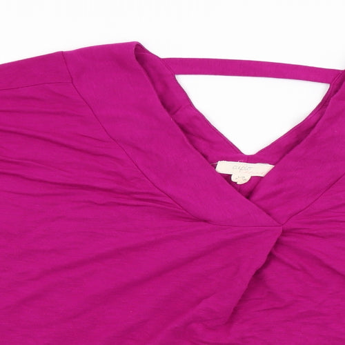 Cupio Womens Purple   Basic T-Shirt Size L