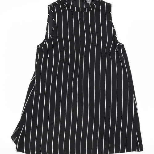Primark Womens Black Striped  Basic Blouse Size 6