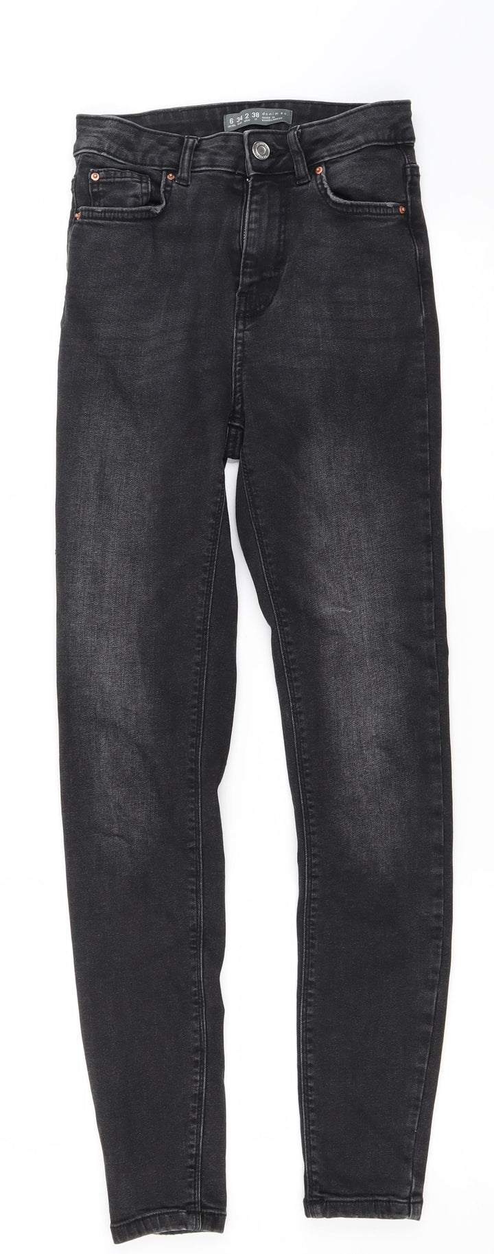 denim co Womens Black Straight Jeans Size 6 L26 in