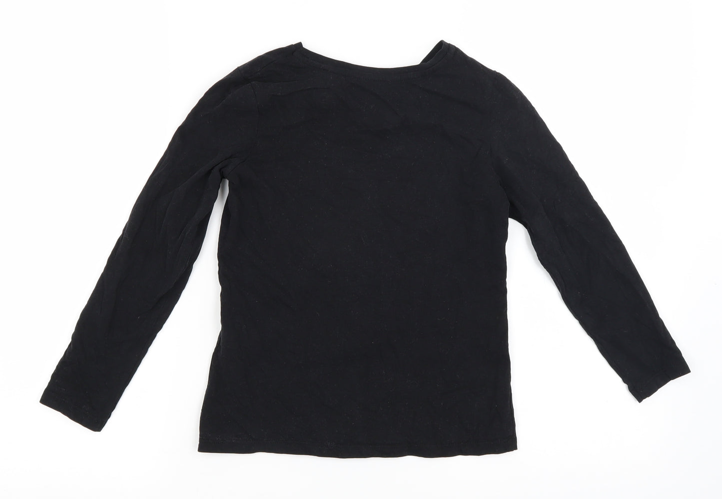 George Boys Black   Basic T-Shirt Size 7-8 Years