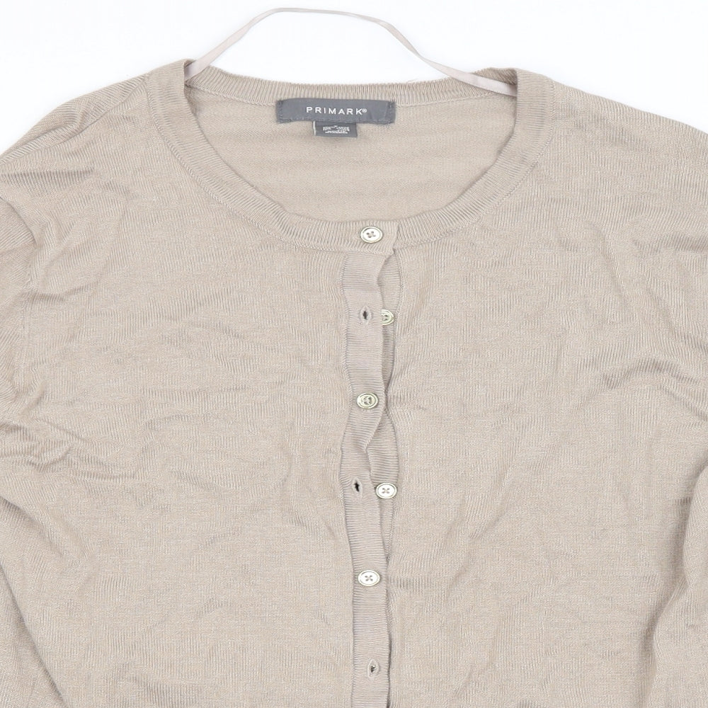 Primark Womens Beige   Cardigan Jumper Size S