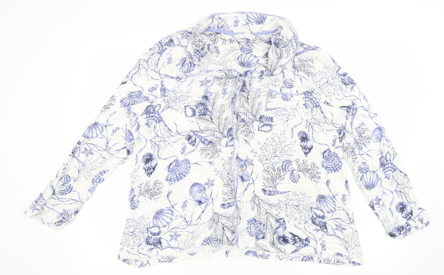 Sleep well  Womens White Floral  Top Pyjama Top Size 18