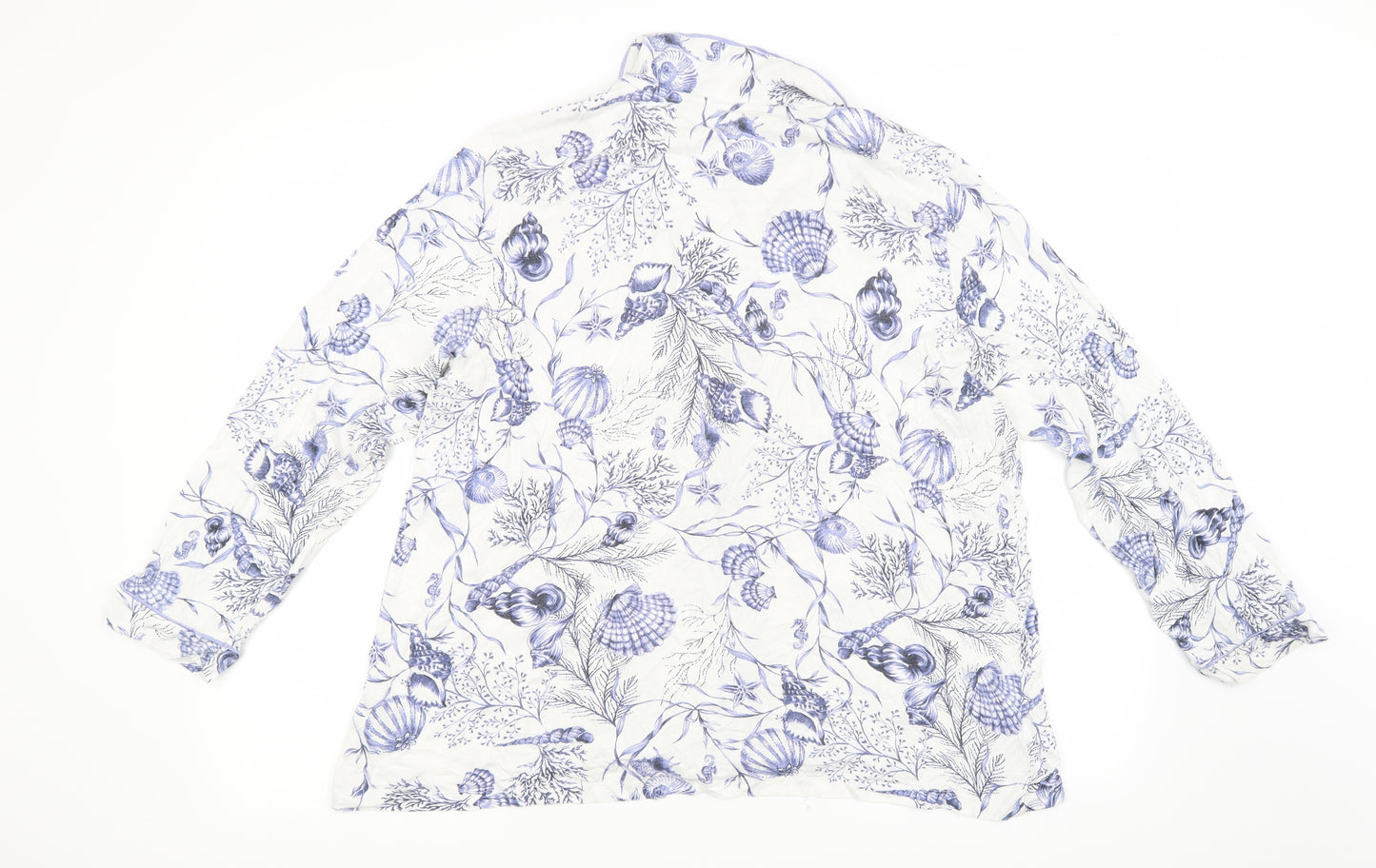 Sleep well  Womens White Floral  Top Pyjama Top Size 18