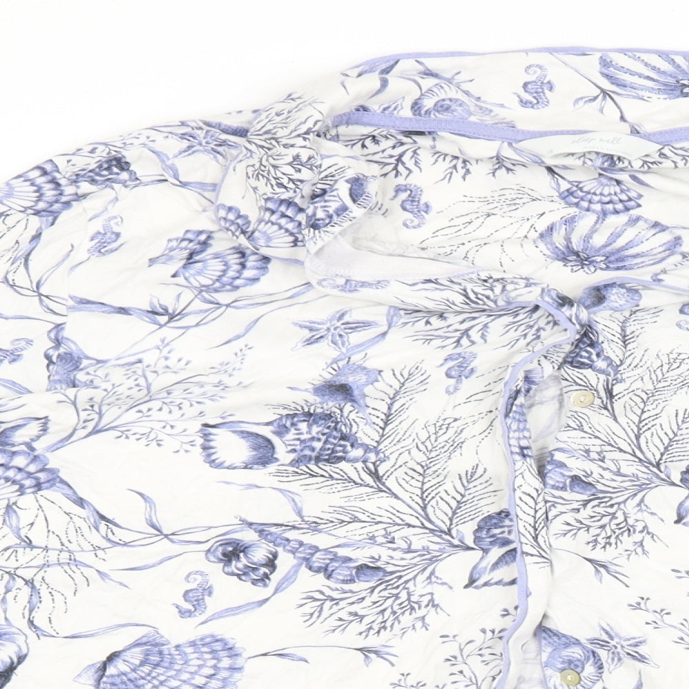 Sleep well  Womens White Floral  Top Pyjama Top Size 18