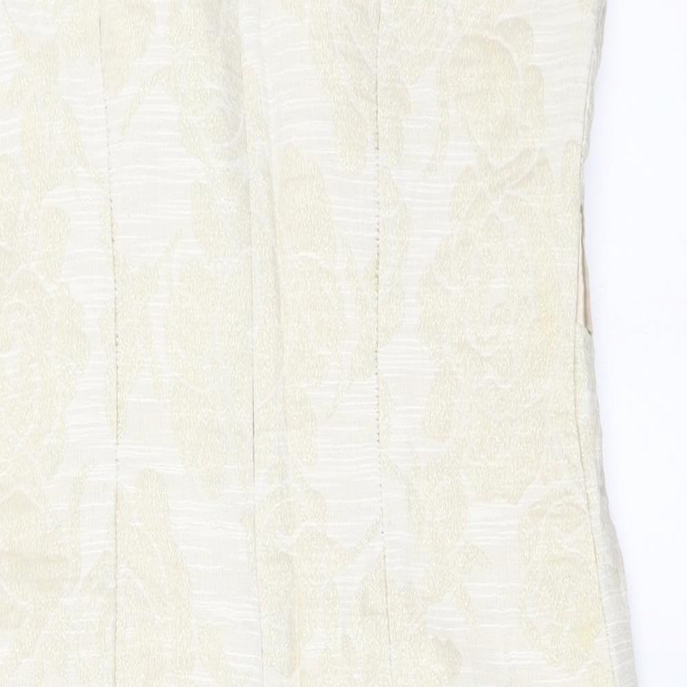 George Womens Ivory Floral  A-Line  Size 12