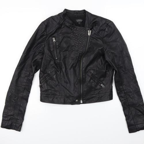 Topshop Womens Black   Jacket Coat Size 12
