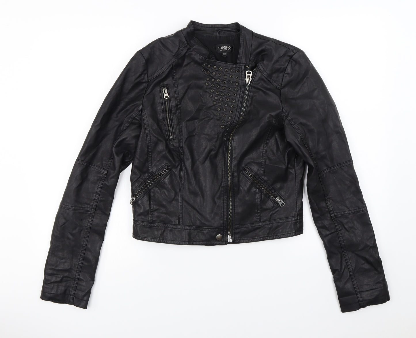 Topshop Womens Black   Jacket Coat Size 12