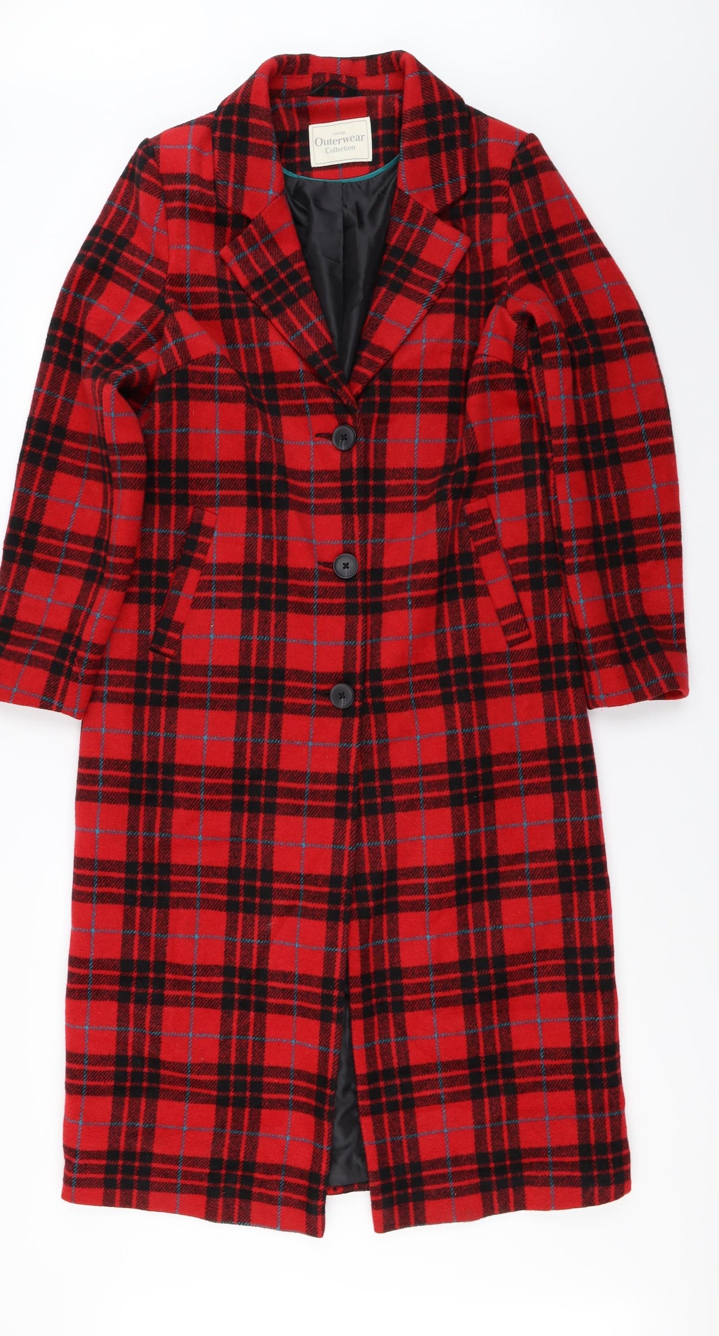 George Womens Red Check  Jacket  Size 10