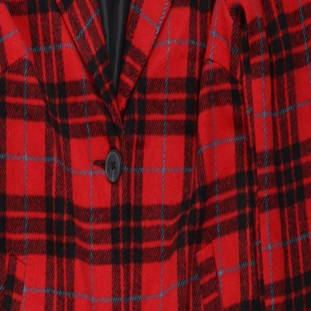 George Womens Red Check  Jacket  Size 10
