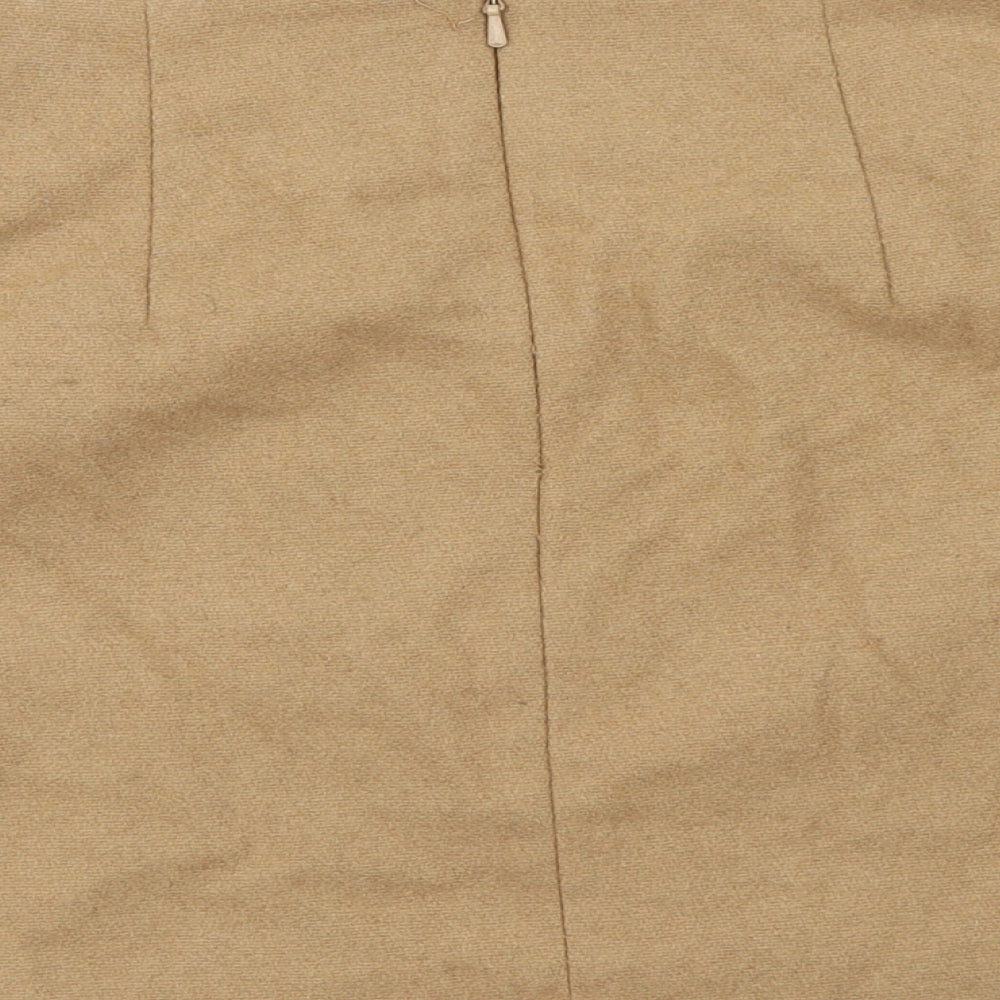 Topshop Womens Beige   A-Line Skirt Size 12