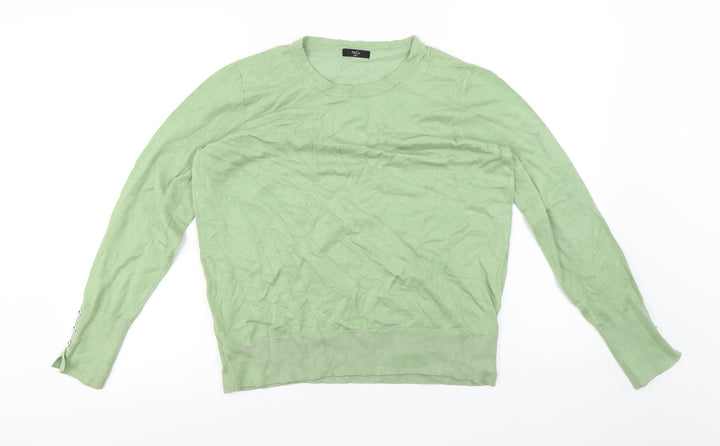 M&Co Womens Green Pullover Jumper Size 14