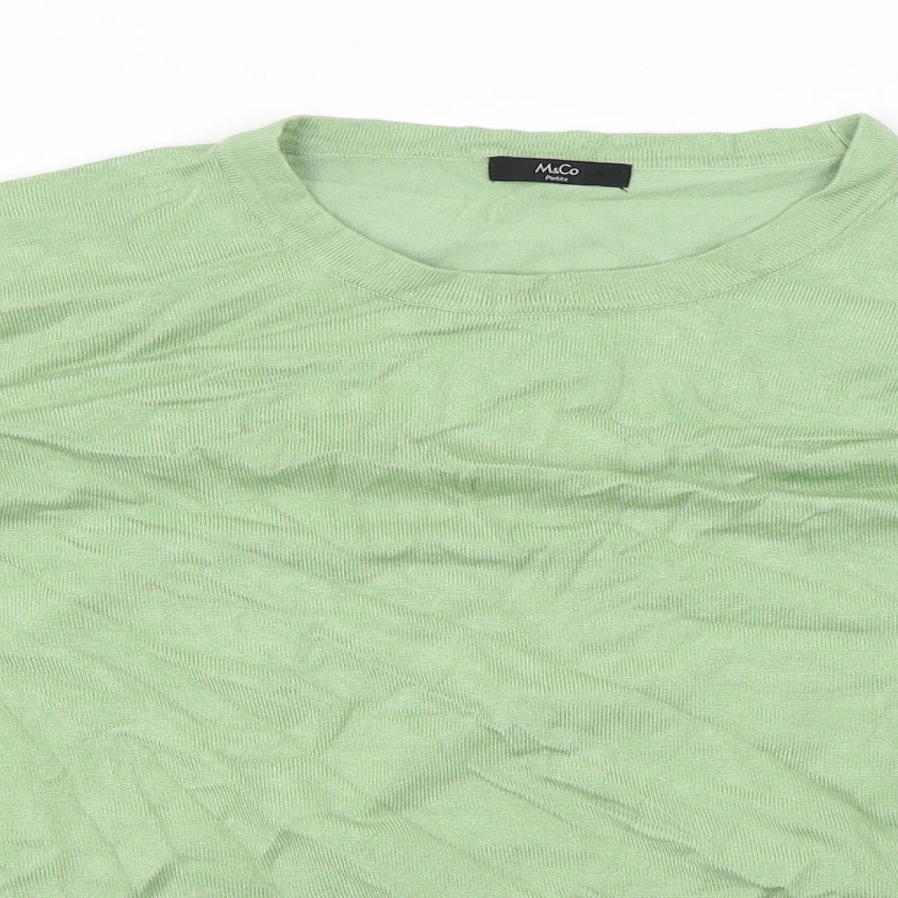 M&Co Womens Green   Pullover Jumper Size 14