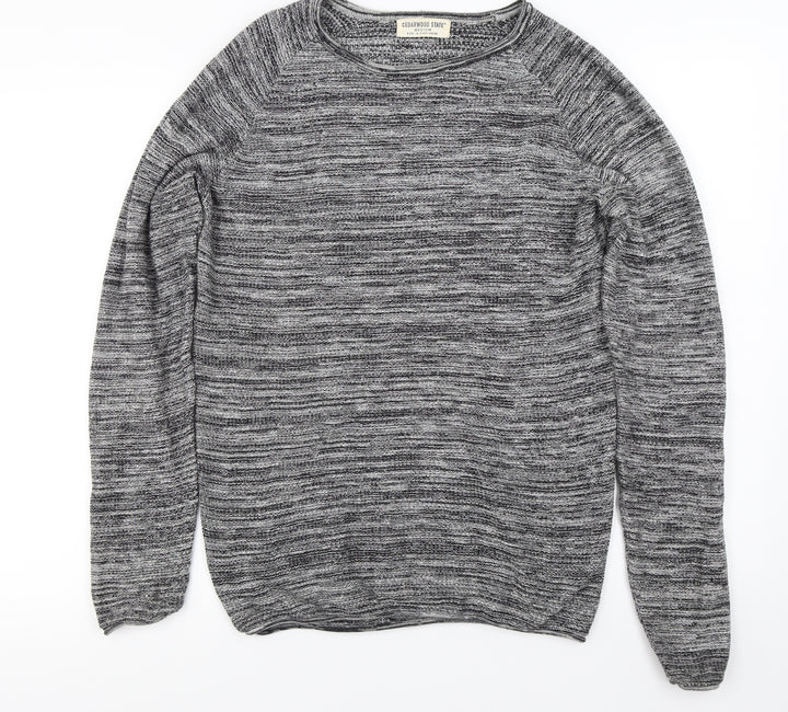 Cedar Wood State Mens Grey   Pullover Jumper Size M