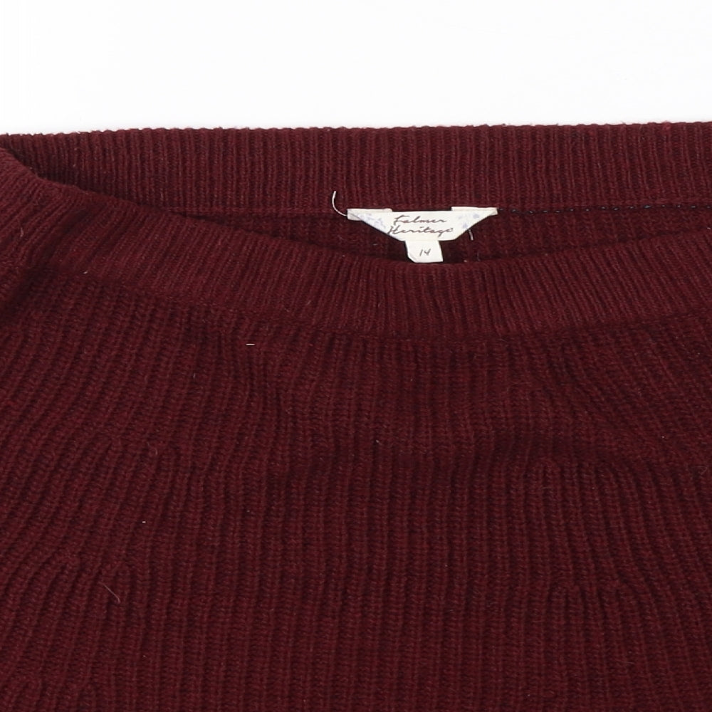 Falmer Heritage  Womens Red   A-Line Skirt Size 14
