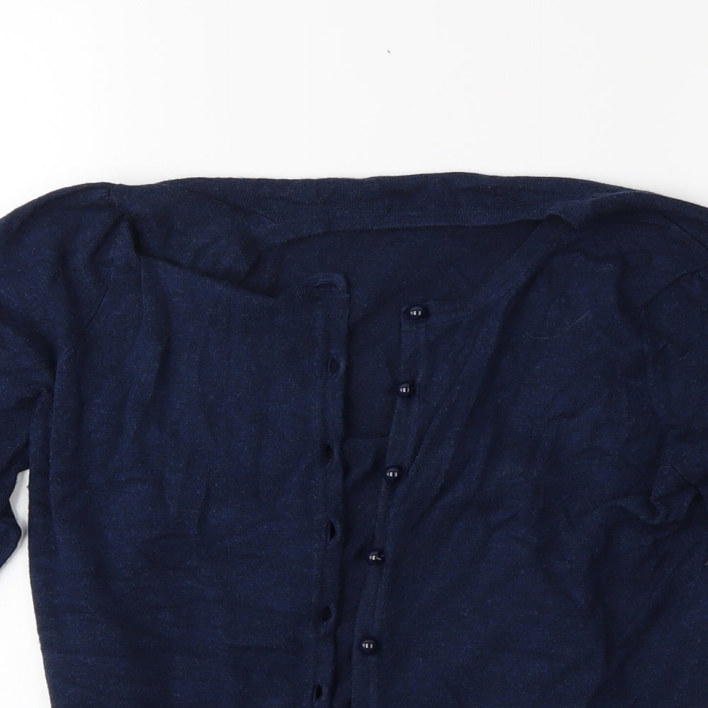 M&S Womens Blue   Cardigan Jumper Size 10