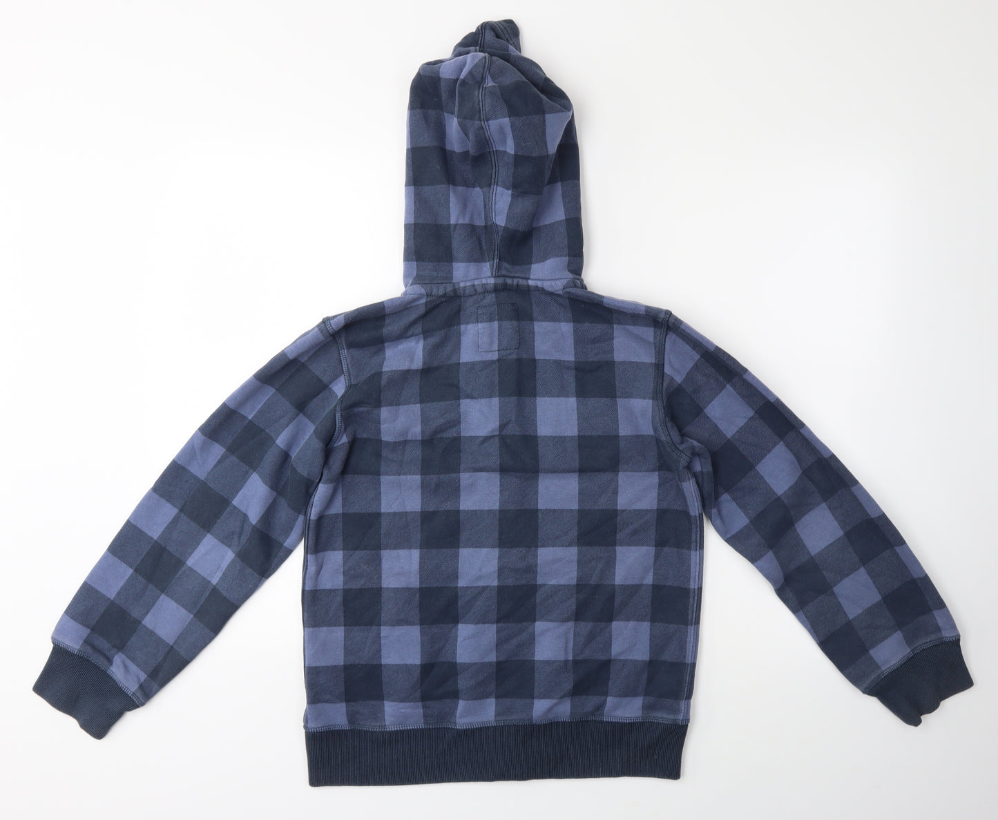 LOGG Boys Blue Check  Full Zip Hoodie Size 10-11 Years