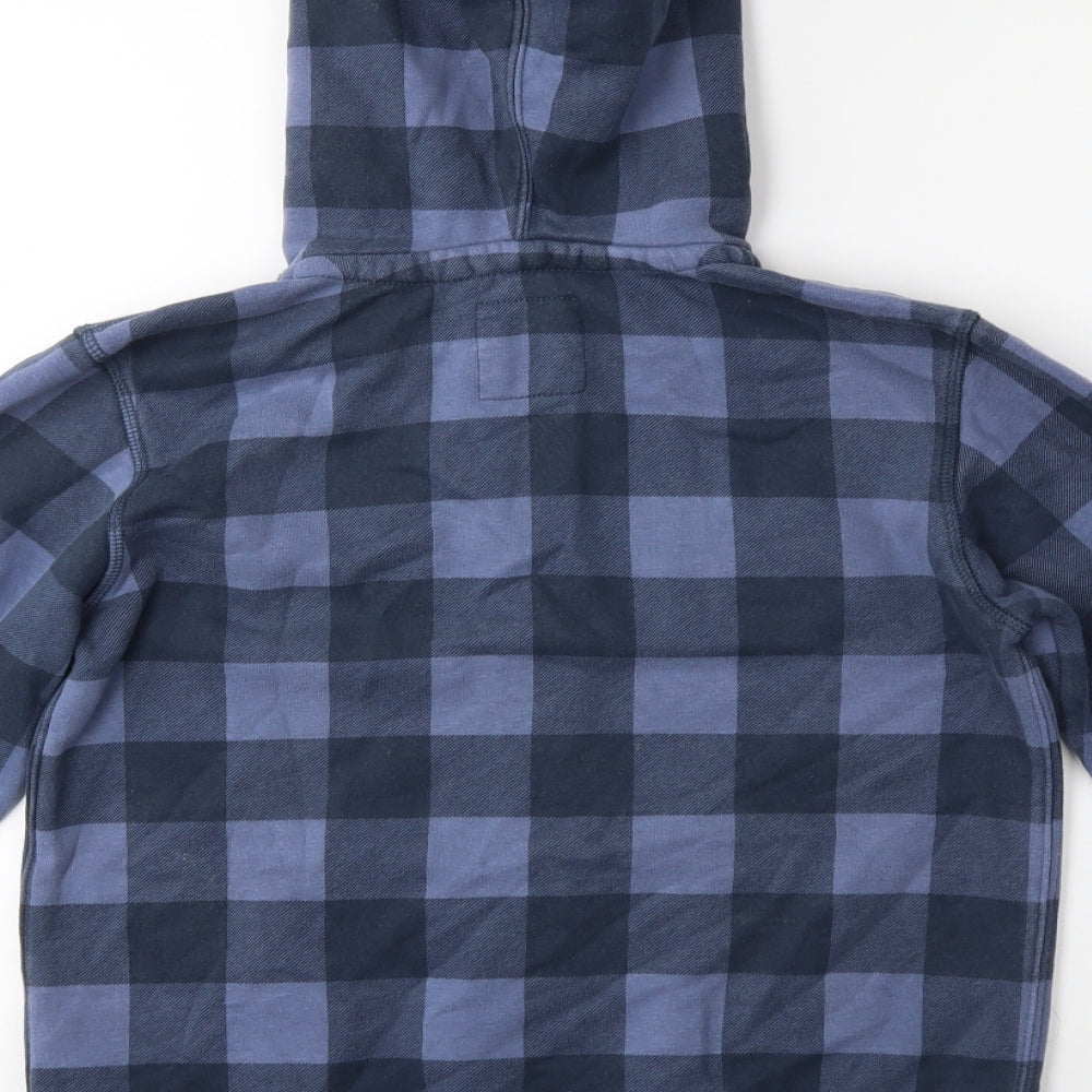 LOGG Boys Blue Check  Full Zip Hoodie Size 10-11 Years
