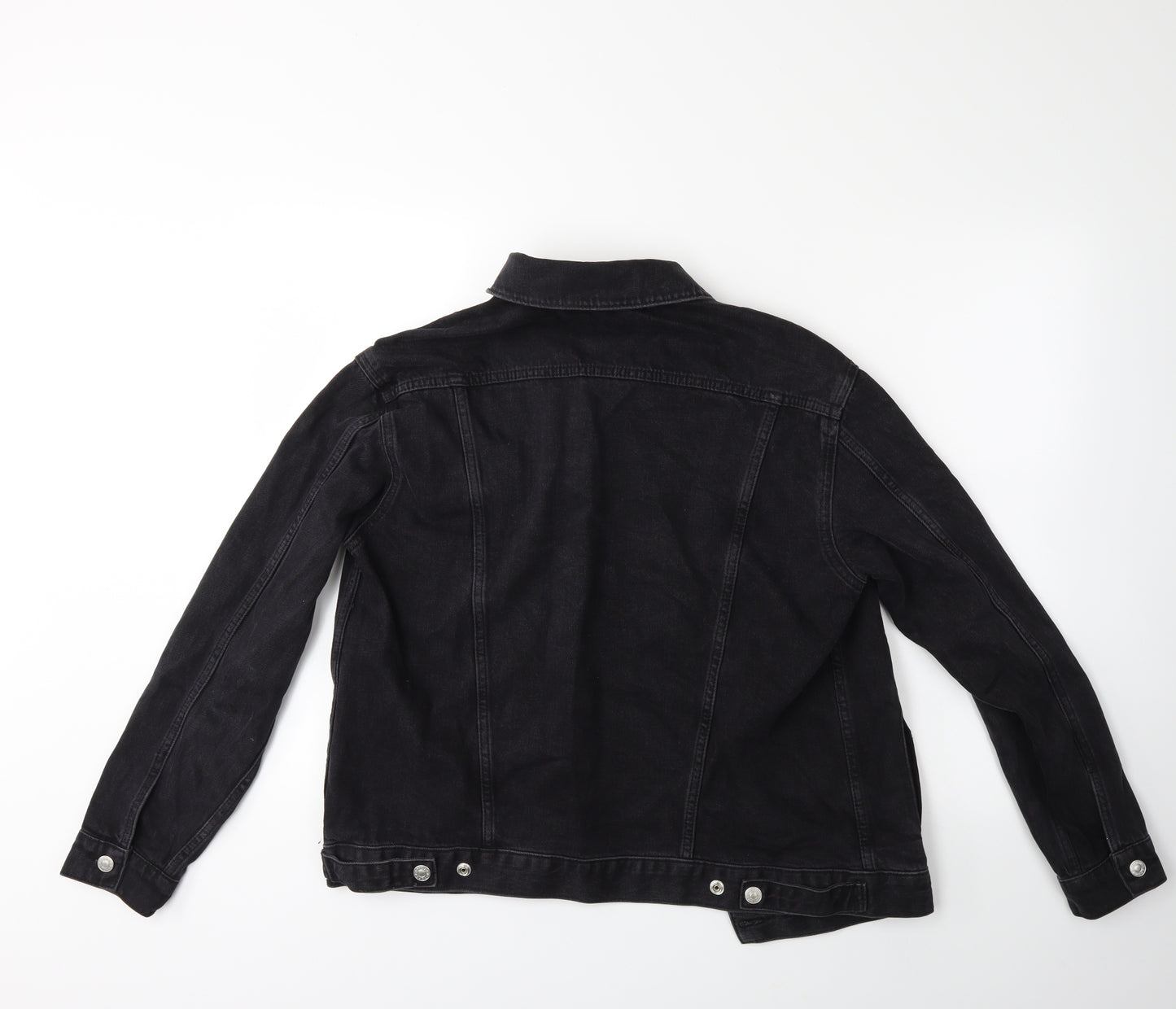 Moto Womens Black  Denim Jacket  Size 8