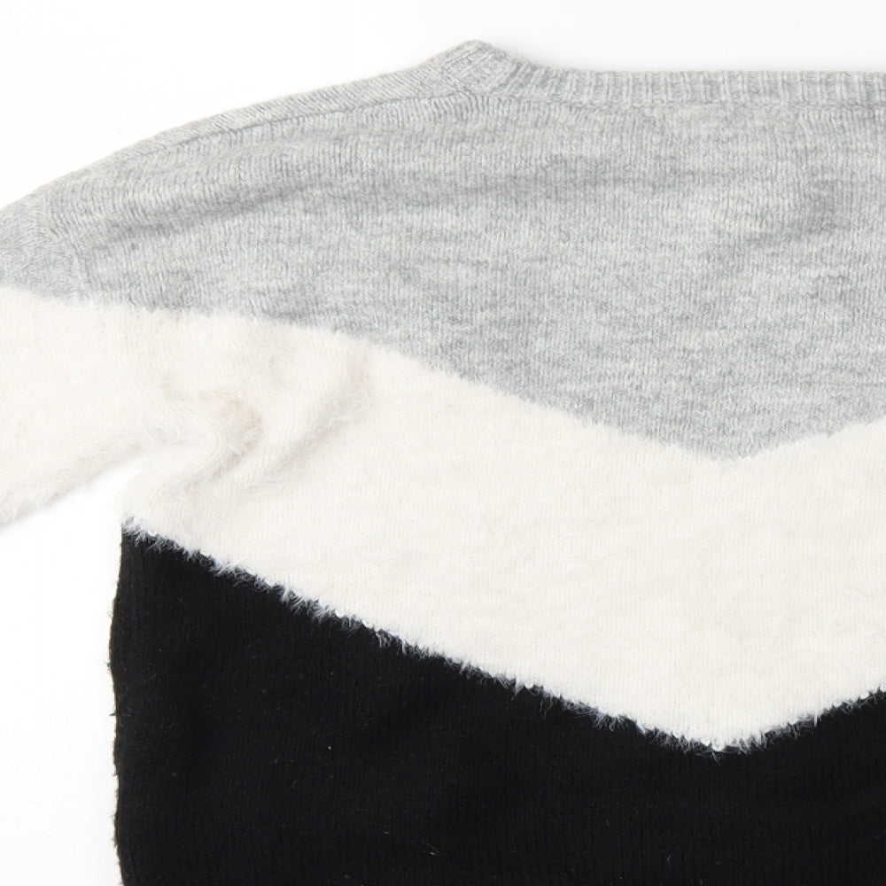 Primark Girls Multicoloured Colourblock  Pullover Jumper Size 11-12 Years