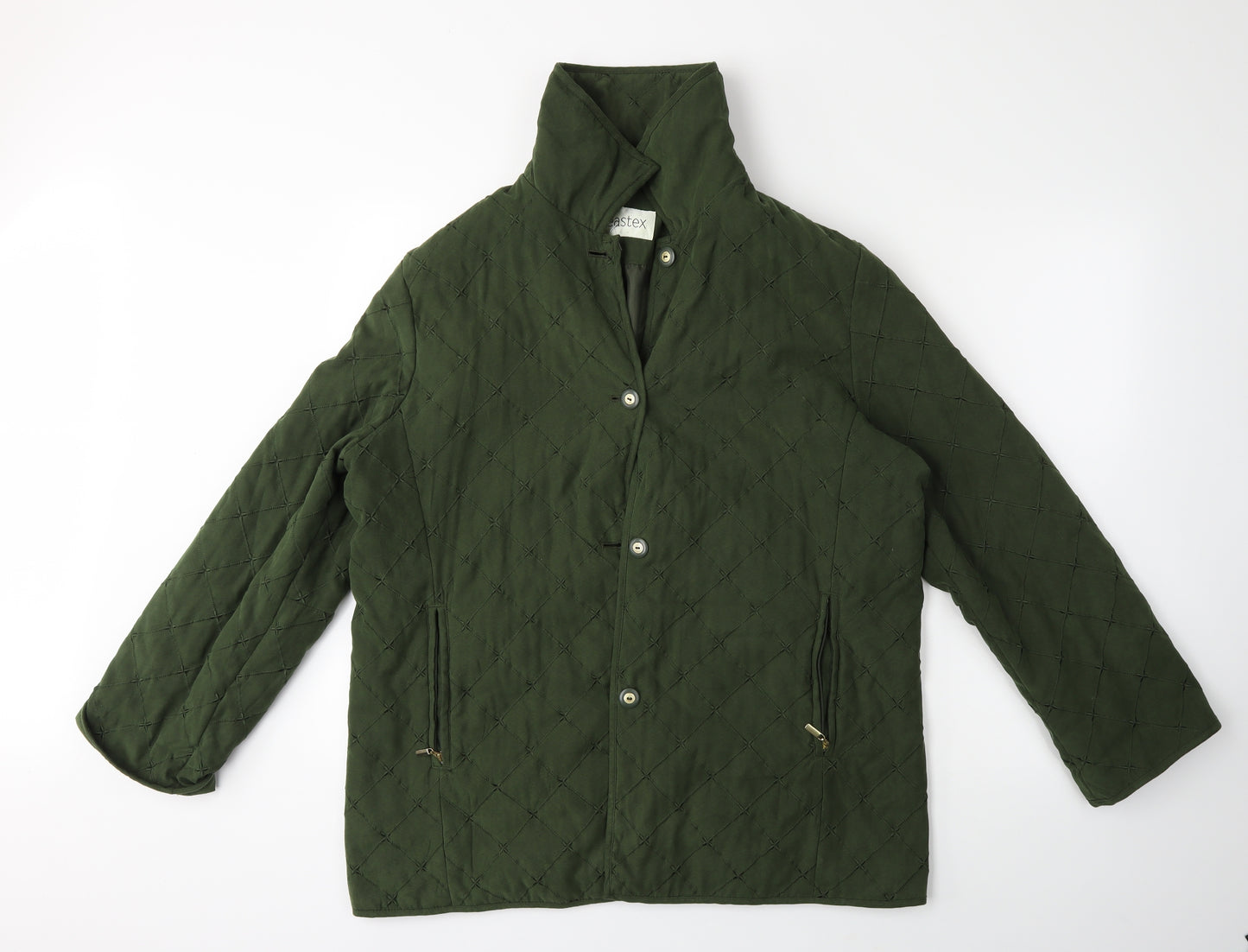 Eastex Womens Green Check  Windbreaker Jacket Size 14