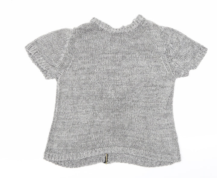 H&M Womens Grey   Full Zip Jumper Size 6