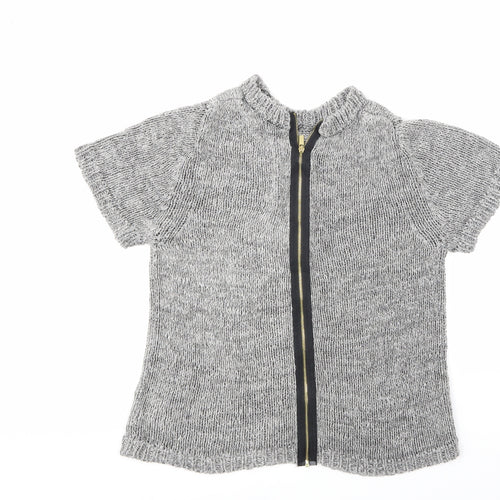H&M Womens Grey   Full Zip Jumper Size 6