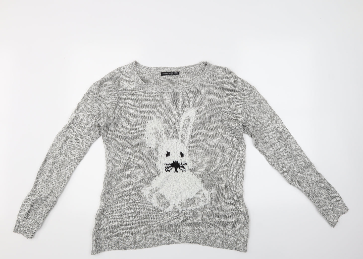 Atmosphere Womens Grey   Pullover Jumper Size 10  - Rabbit