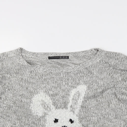 Atmosphere Womens Grey   Pullover Jumper Size 10  - Rabbit