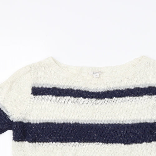 Precis Womens Multicoloured Striped  Pullover Jumper Size M