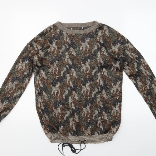 NEXT Womens Multicoloured Geometric  Pullover Jumper Size 12  - Glittery