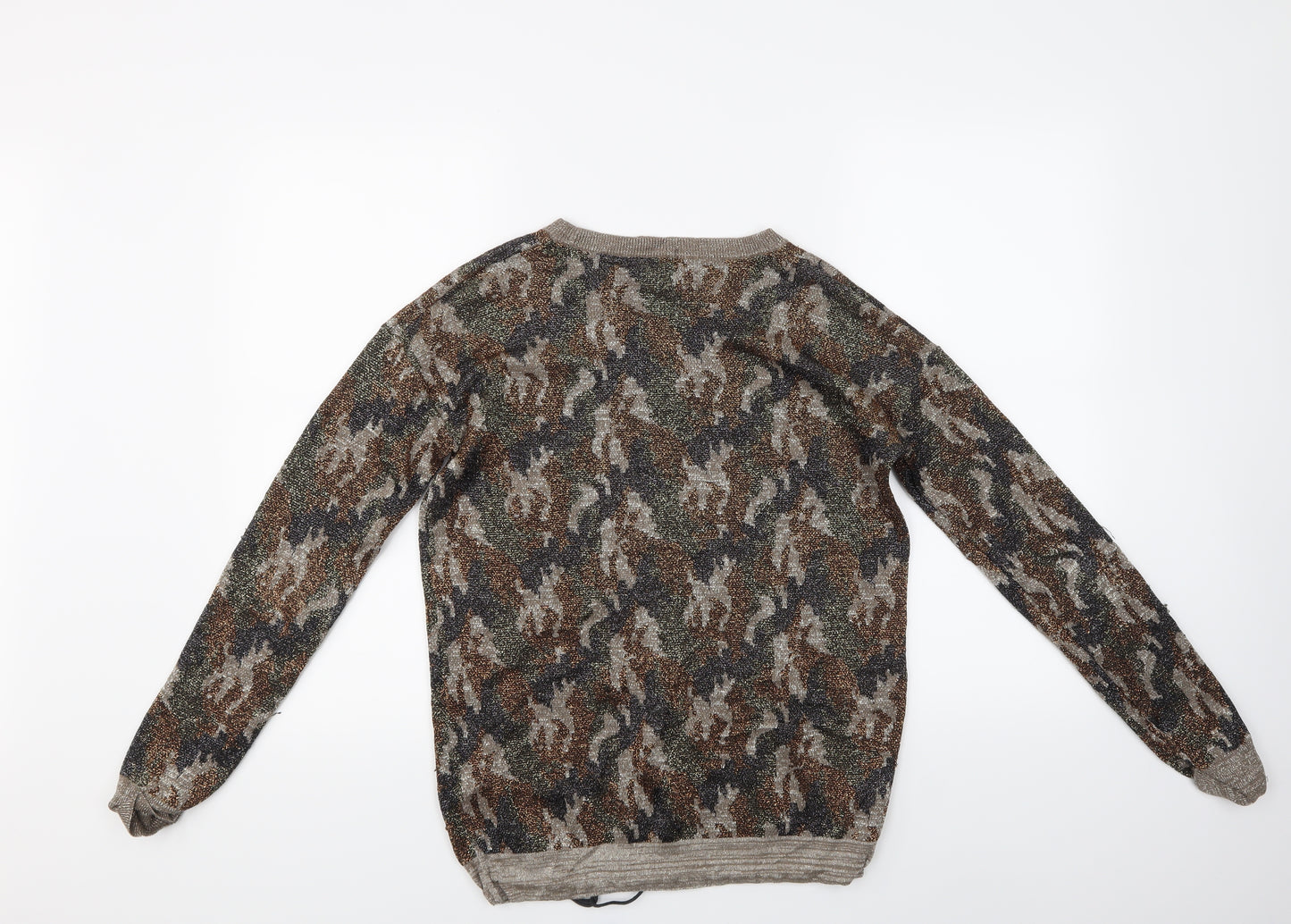 NEXT Womens Multicoloured Geometric  Pullover Jumper Size 12  - Glittery