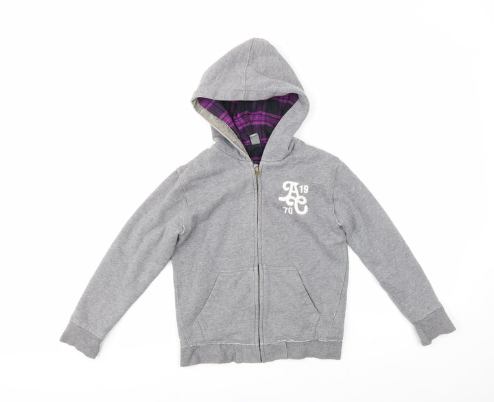 Zara Kids Girls Grey Full Zip Hoodie Size 7-8 Years