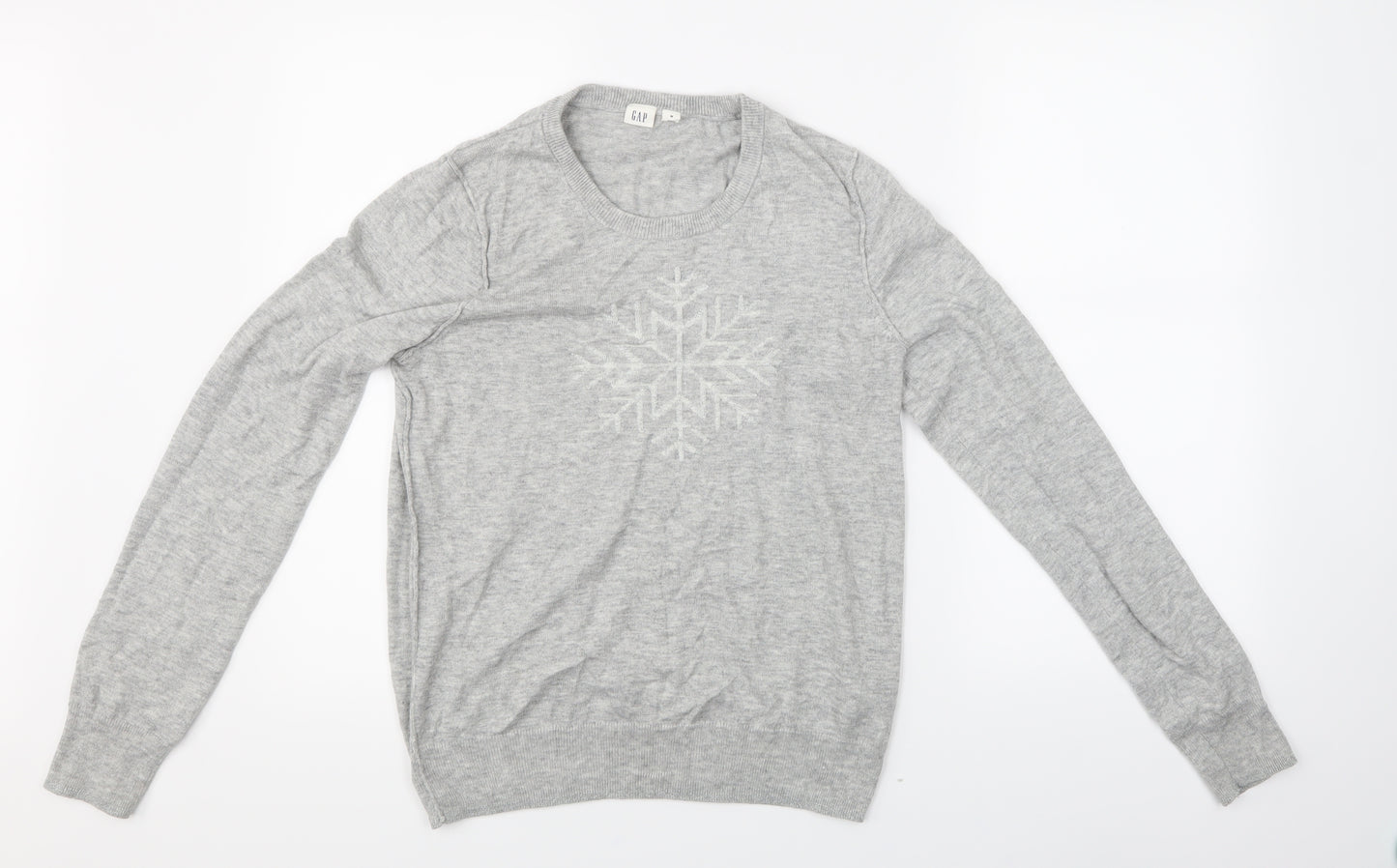 Gap Womens Grey   Pullover Jumper Size M  - Snowflake