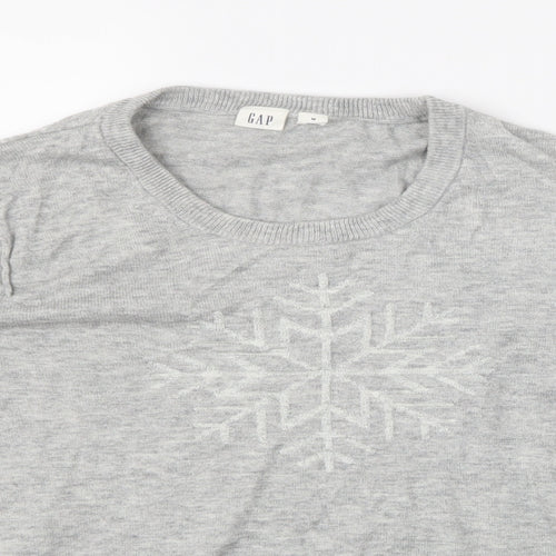 Gap Womens Grey   Pullover Jumper Size M  - Snowflake