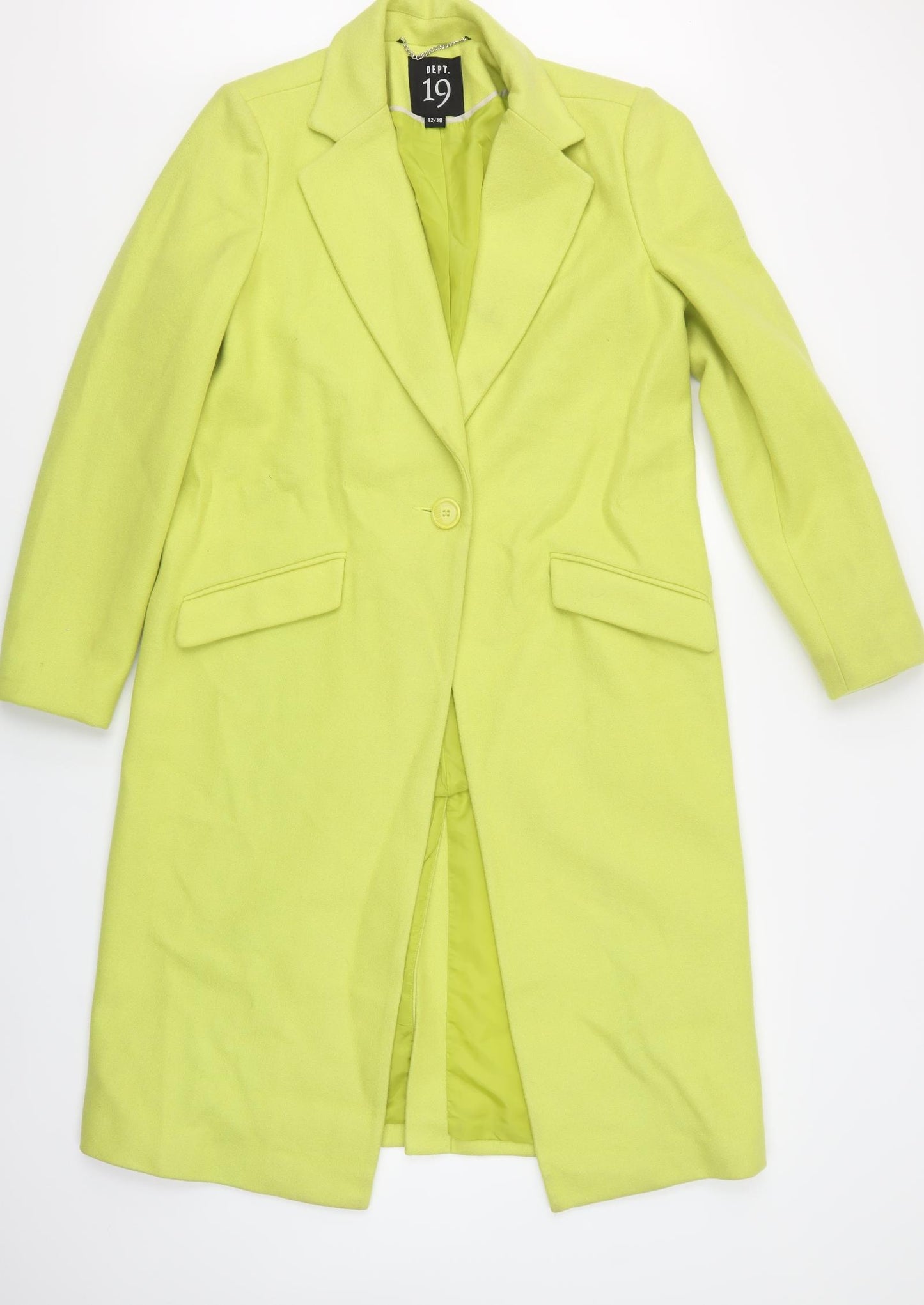 Dept 19 Womens Green   Trench Coat Coat Size 12